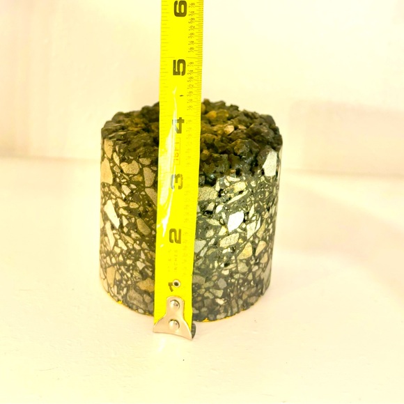 Asphalt Rock Industrial Decor Gray & Yellow Paperweight EUC - Picture 9 of 10